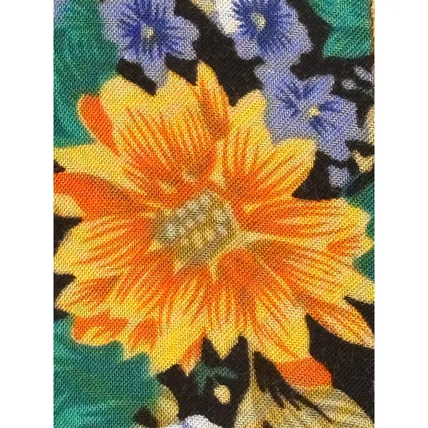 Vintage All That Jazz Floral Maxi Dress Open Cross Back Sunflower Garden Party - Image 8