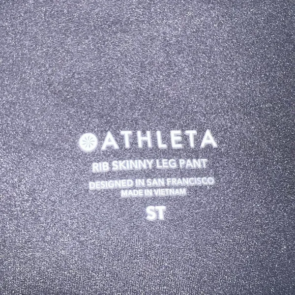 Athleta Black Skinny Rib Pants Size Small Tall - Image 3
