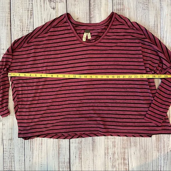 Free People We the Free Striped Oversize Tee Shirt. Size XSmall. - Image 6