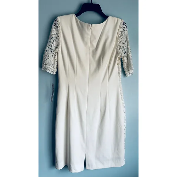 Antonio Melani White Lace Dress Bridal Coquette Size 8 - Image 2