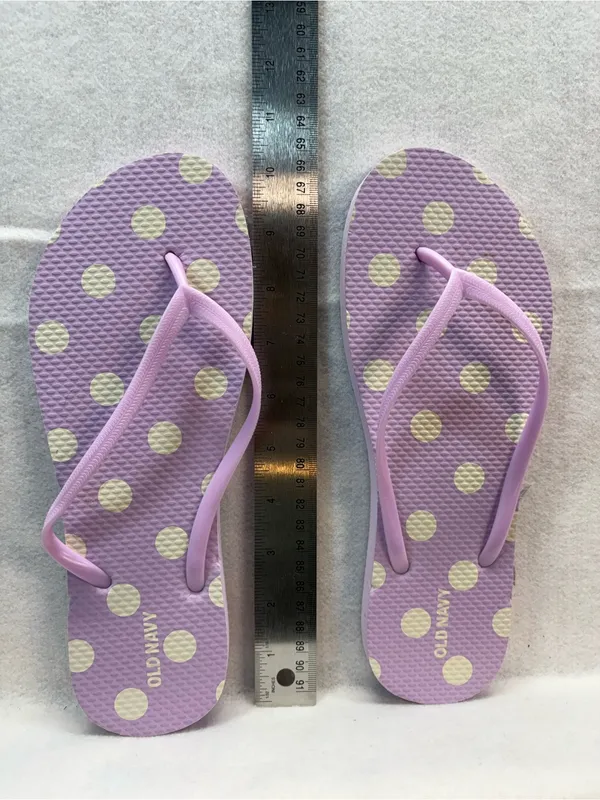 Old Navy Flip Flops Women’s US 9 Lavender White Polka Dot Thong Sandals - Image 4