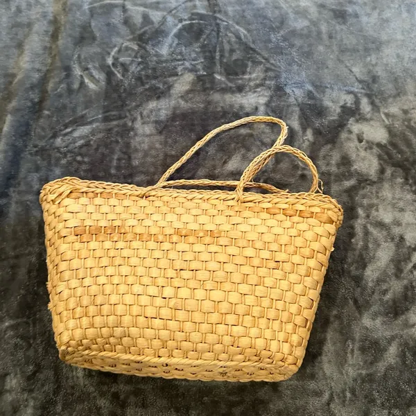 Revolve Woven Tan Handbag - Image 2