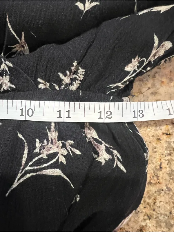 Polagram Black Floral Wrap Maxi Dress Size Small NWOT Boho - Image 10