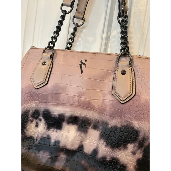 Simply Vera Vera Wang‎ Gray And Black Tie Dye Purse - Image 3