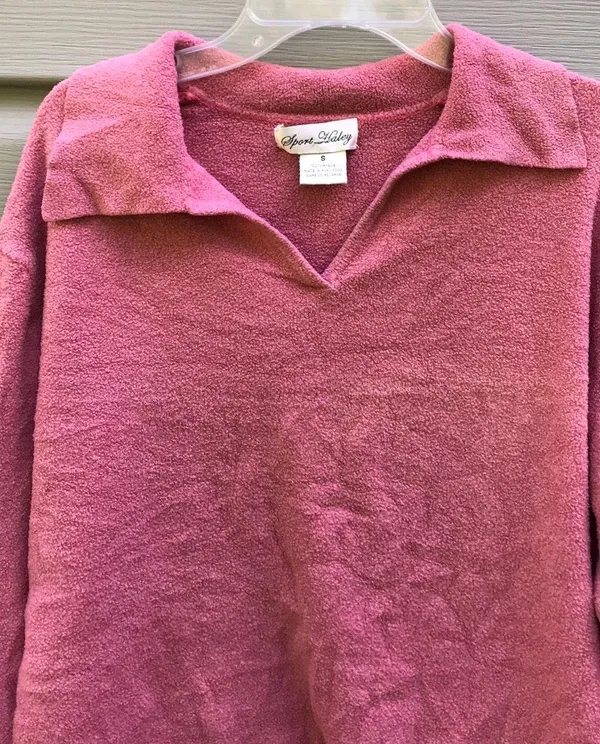 Collared Pullover Sweater Pink - Image 3