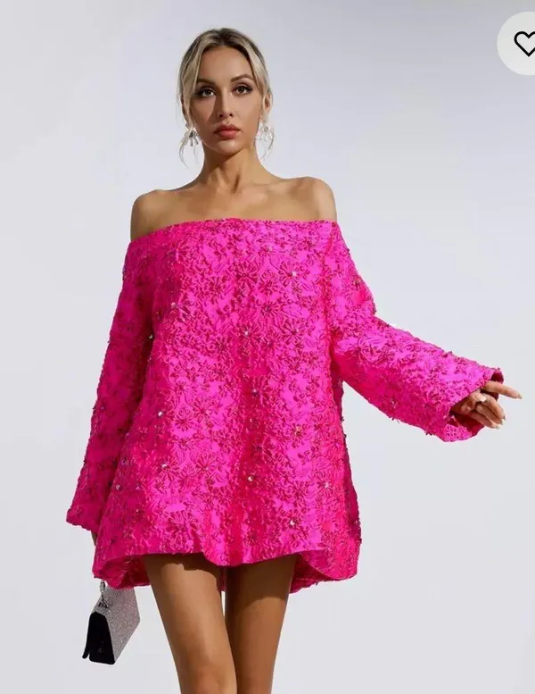 Amazon Hot Pink Dress - Image 3