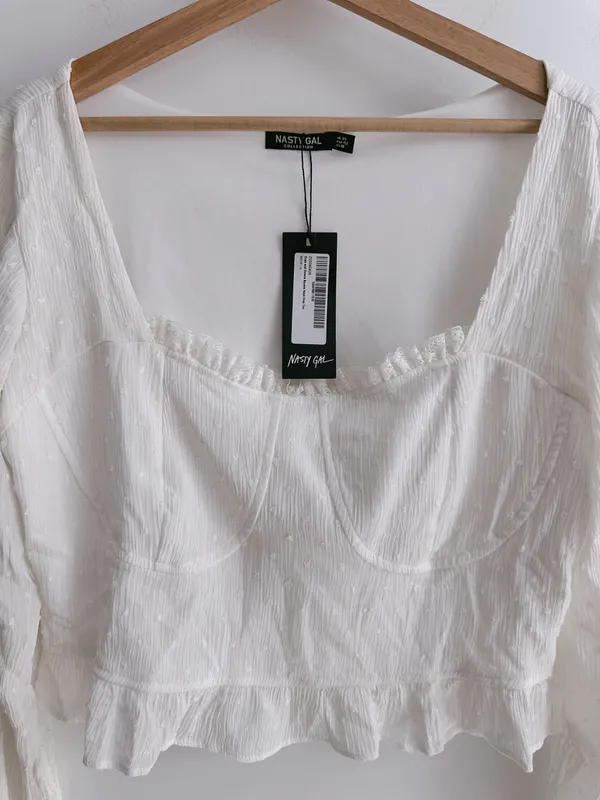 Nasty Gal Cups And Downs Square Neck Crop Top - Image 7