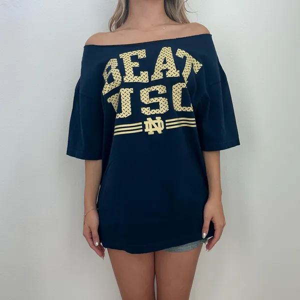 Adidas Notre Damme Football Off the shoulder Tee - Image 2