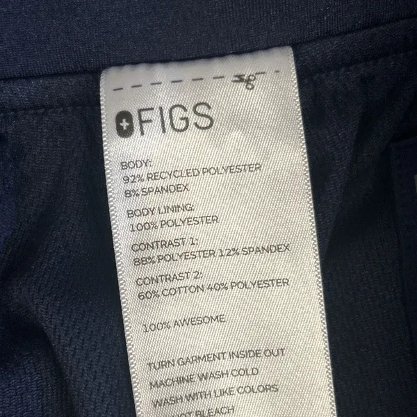 Figs Zamora Jogger Scrub Pants Medium Lined Navy Hospital Dental Medical Nurse - Image 4