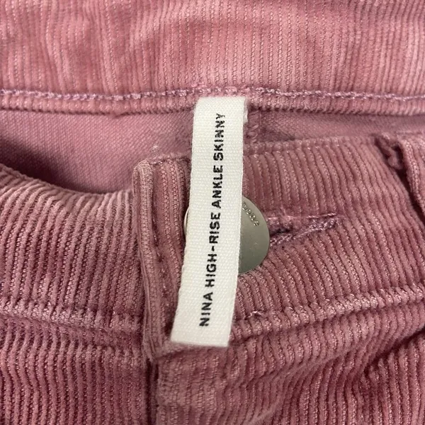 Rag & Bone Nina High-Rise Ankle Skinny Corduroy Button‎ Fly Jeans Size 27 Mauve - Image 9