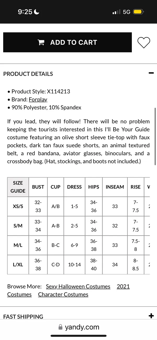 Yandy I’ll Be Your Tour Guide Costume - Image 3