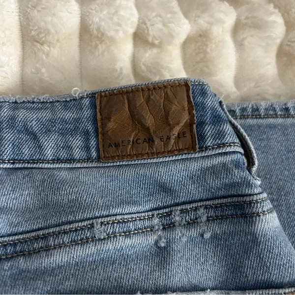 American Eagle Outfitters High Rise Blue Jeans - Image 3