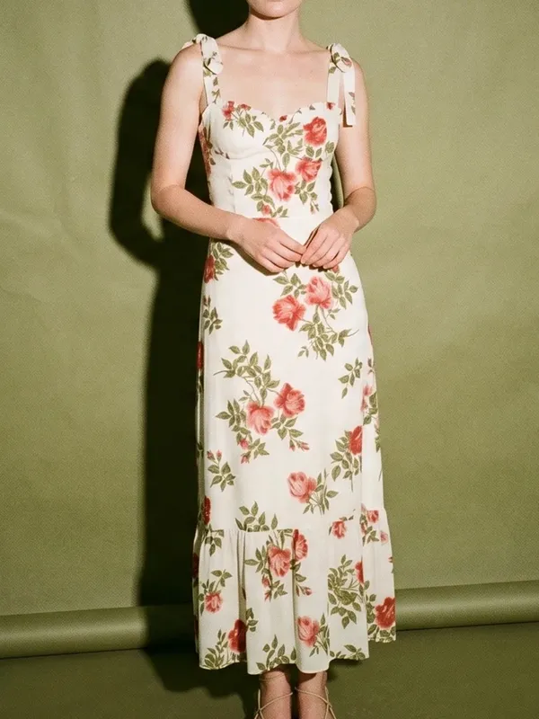 Reformation Nikita Dress in Jolie Floral Rose Print - Image 12
