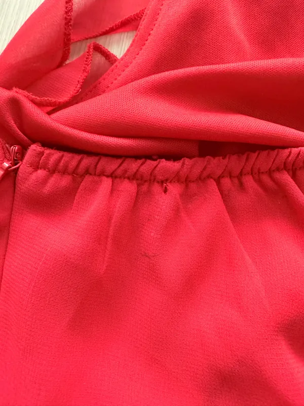 Red motel rocks mini dress halter neck - Image 4