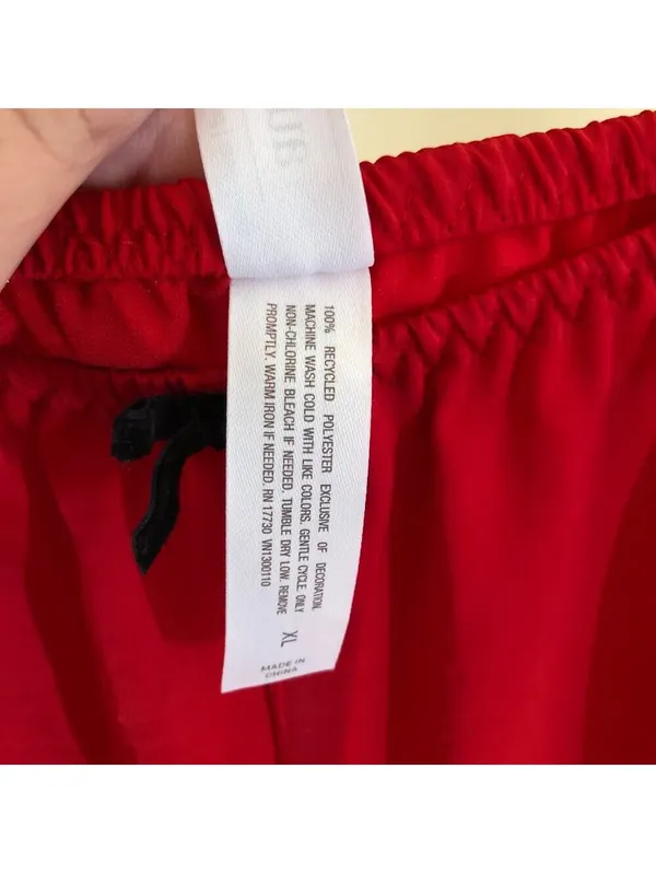 Auden NWT Women's Red Satin Pajama Pants Size XL - Image 7