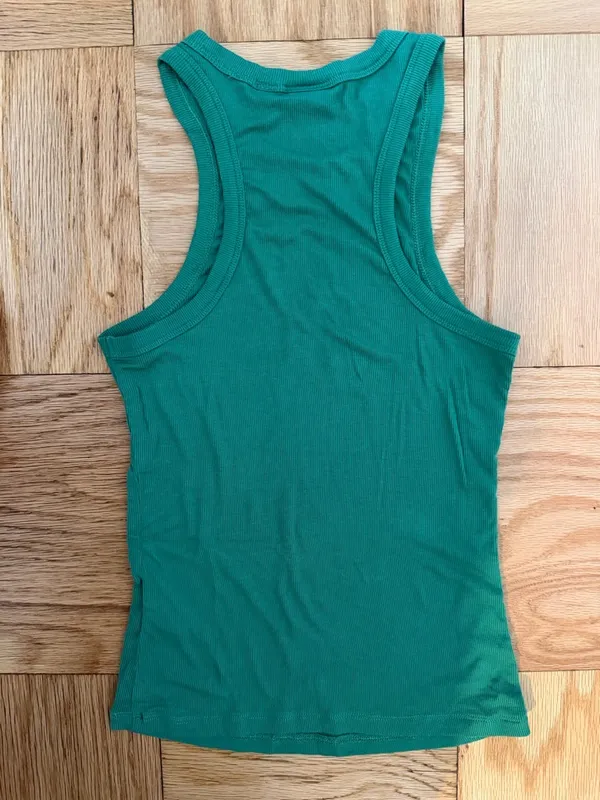 Aritzia Sundeh Honor Hip Tank - Green Ribbed Tank Top - Image 9