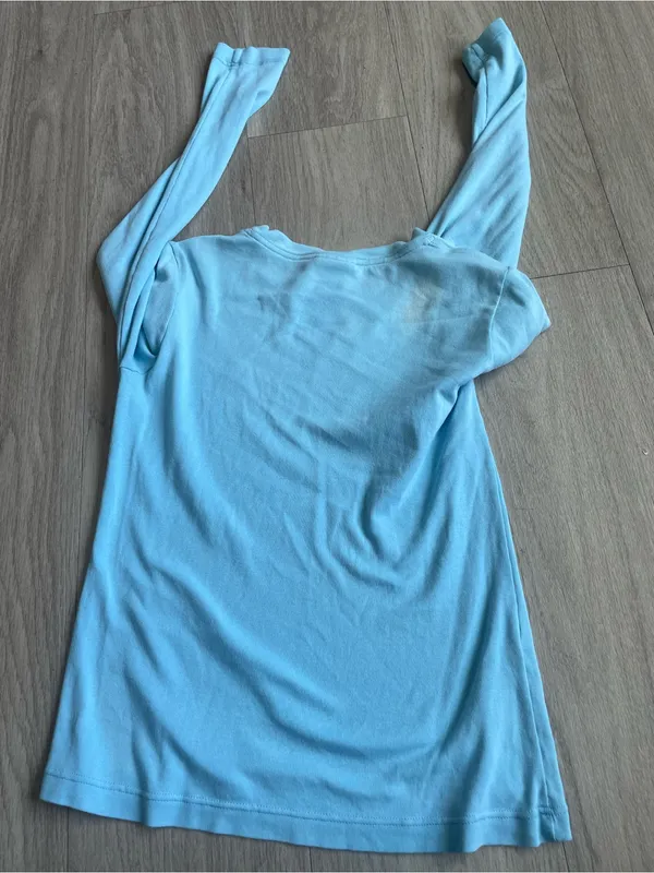Lacoste Sky Blue Long Sleeve Tee with Crocodile Logo - Image 3