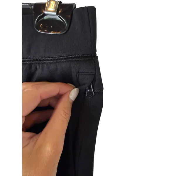 Gap‎ GapFit All Elements Fleece Joggers Women Medium Black Zip Hem Athleisure - Image 7