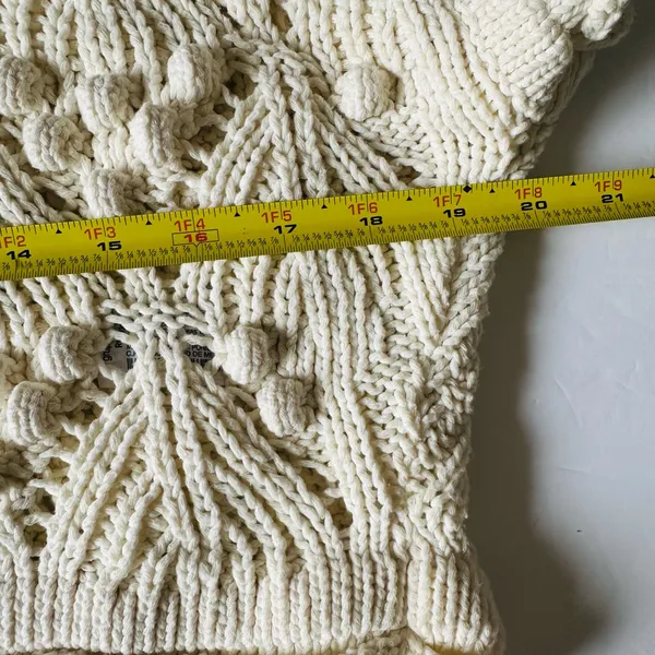 Zara Cream Knit Cropped‎ Top Sweater - Image 8