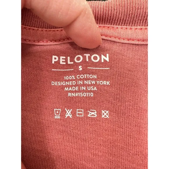 Peloton Everyday Oversized Crewneck Long Sleeve T-Shirt‎ Orange Cotton Small NWT - Image 6