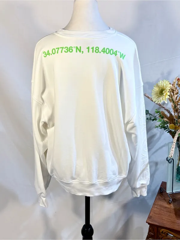 G/FORE Coordinates French Terry Oversized Pullover Sweatshirt White Sz L🧡 Size L - Image 3