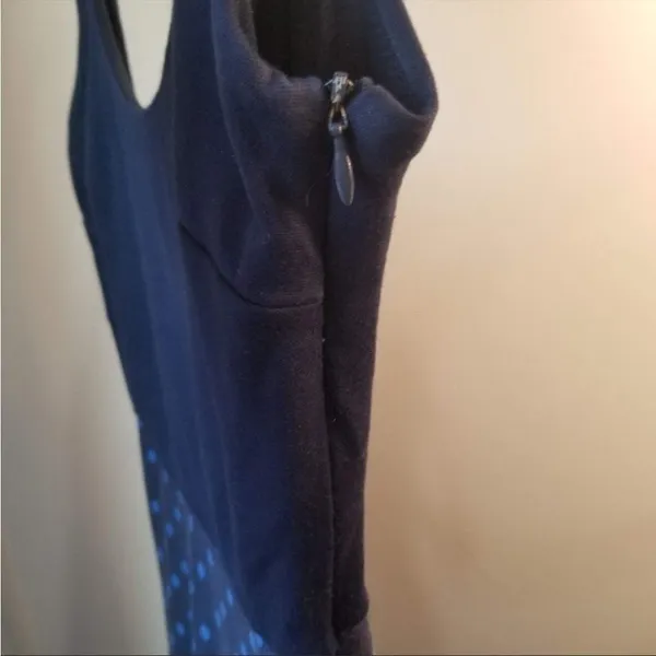 Zara navy polka dot Midi‎ dress xs - Image 6