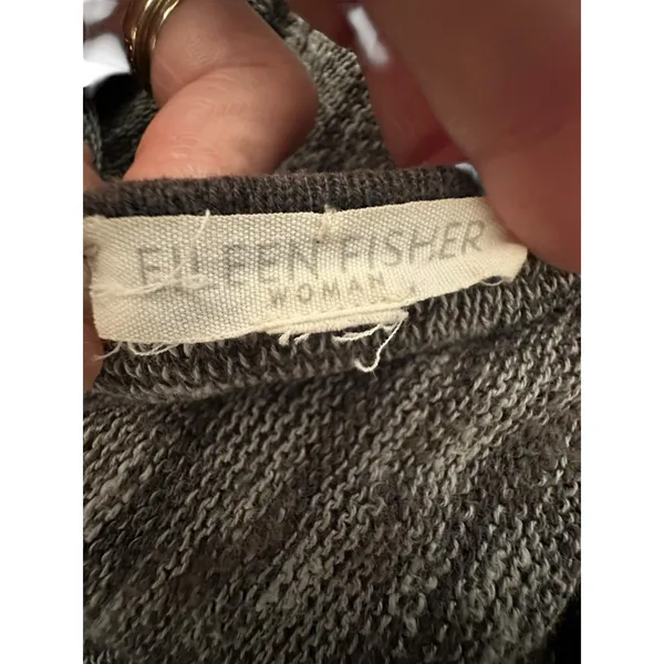 Eileen‎ Fisher Organic Linen Blend Shirt Women's XL Gray Black Lagenlook #AB3-2 - Image 3