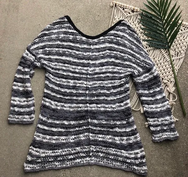 Free People Striped Sweater Size Large - Image 5