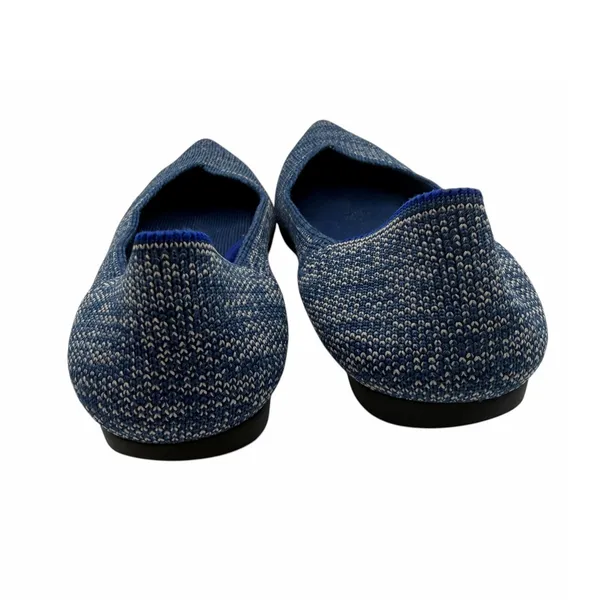 Rothy’s The Point Indigo Heather Blue White Knit Ballet Flats‎ Size 6 Washable - Image 8