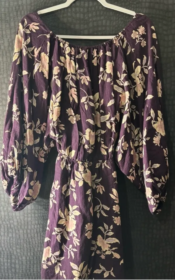 Free People Purple Floral Print Dress - Image 4