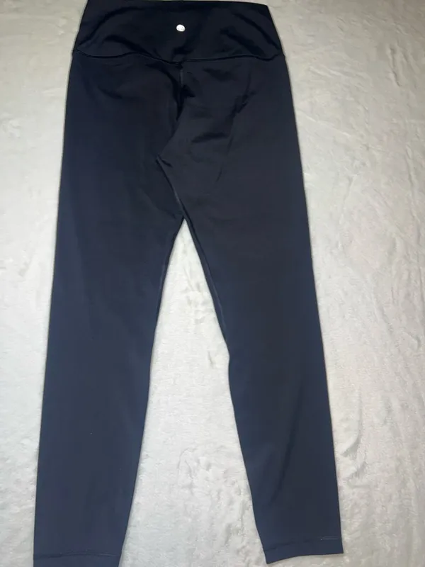 CRZ YOGA Black Leggings with Reflective Logo - Image 4