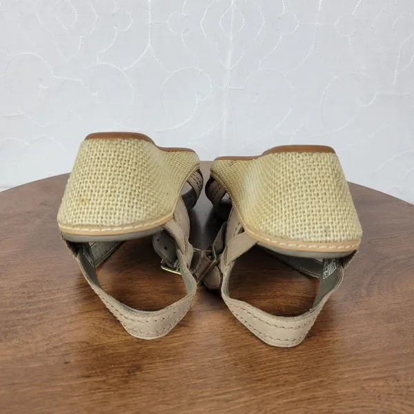 Timberland Earthkeepers Whittier Womens Sandals 9 Gray Jute Leather Wedge 8260R - Image 13