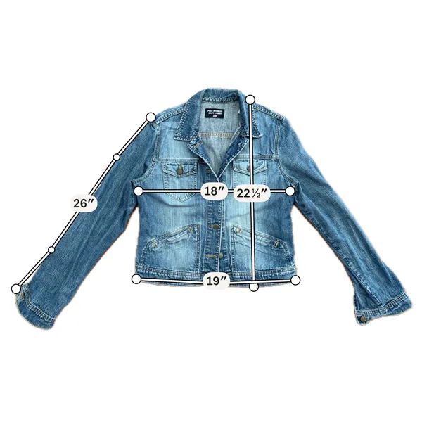 Polo Jeans Co Ralph Lauren Denim Jacket Womens L Blue Vintage y2k Trucker Flap - Image 7