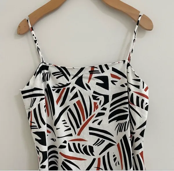 NWT Francesca’s Linen Blend Print Mini Dress - L - Image 3