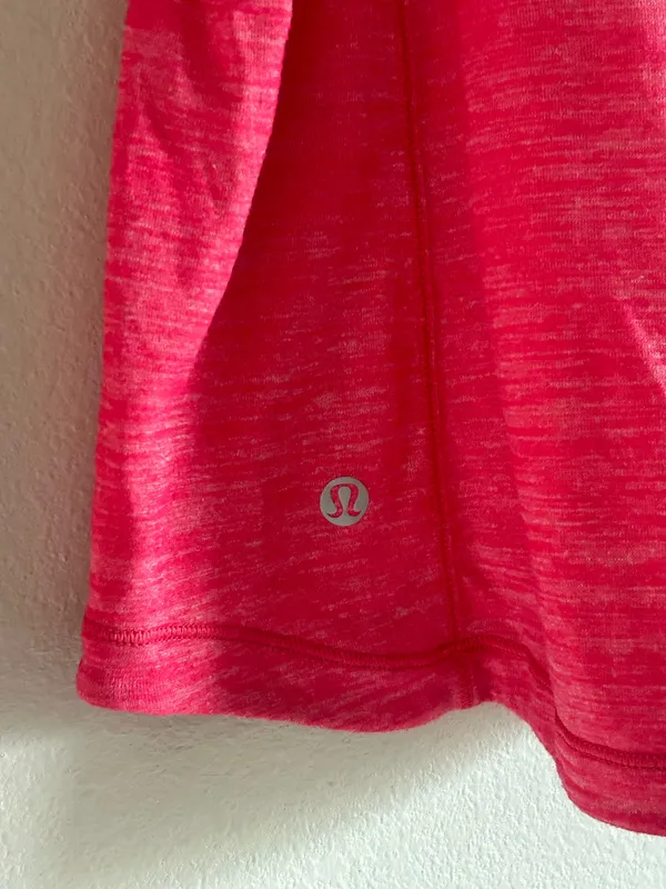 Lululemon 5 Mile Long Sleeve shirt Heathered Boom Juice Pink 4 top - Image 4
