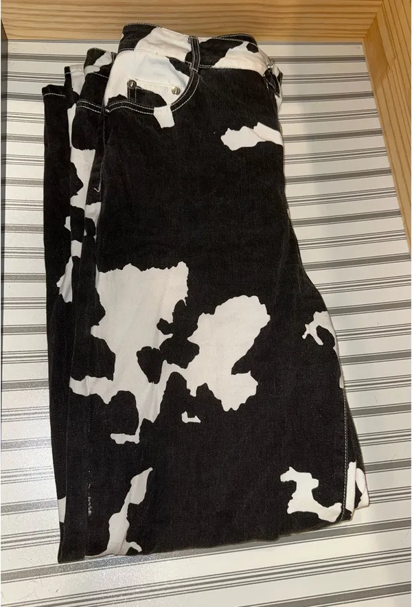 Midland Cow Print Jeans 12th Tribe - Image 5