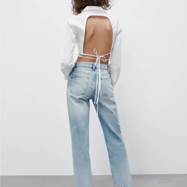 Zara Straight Fit High Rise regular Length jeans size 8 ( 4365/361) - Image 14
