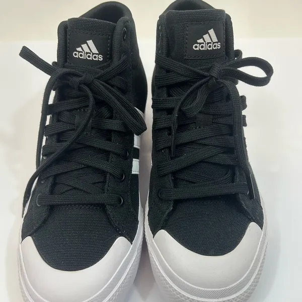 Adidas Women’s 6.5 Eco-Friendly Black and white sneakers - Image 5