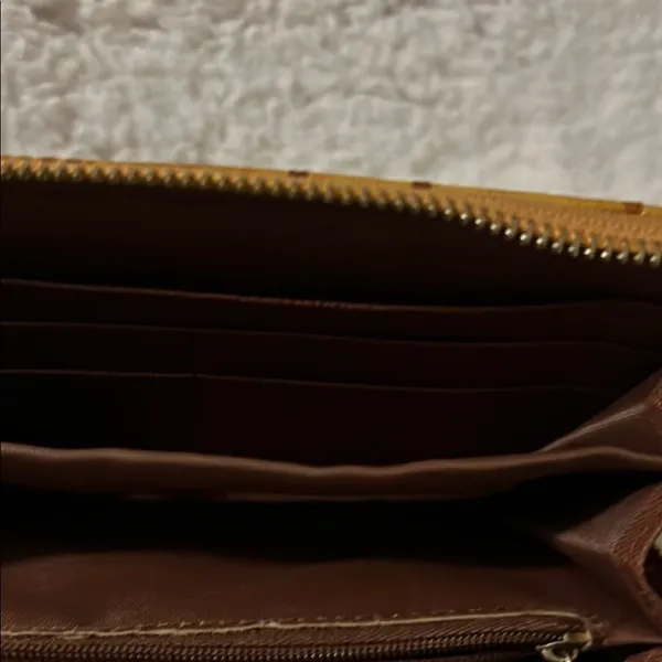 Ostrich‎ Faux leather Brown Textured Wallet - Image 8