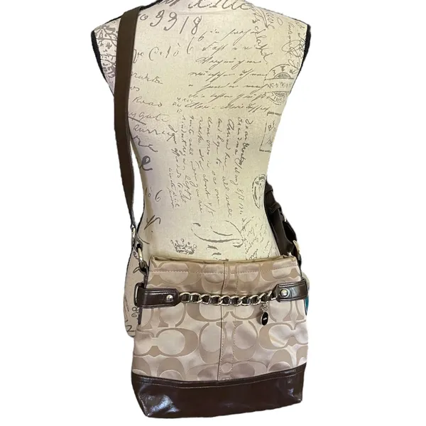 Coach Brown Signature CC Crossbody Purse F16860 - Image 2