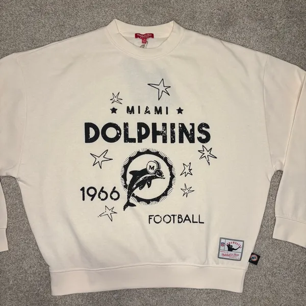 Mitchell & Ness Miami Dolphins 1966 Crewneck Sweatshirt | Women’s L - Image 3