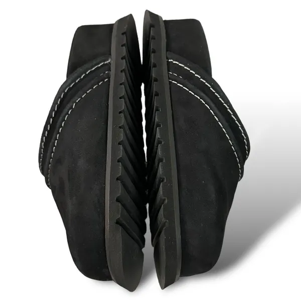 Free People Milo Everyday Mules in Black NIB NEW Suede Leather Chunky Size 7 - Image 10