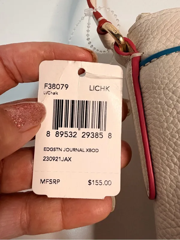Coach Chalk Crossbody with Pink Trim and Blue Accent - Image 15