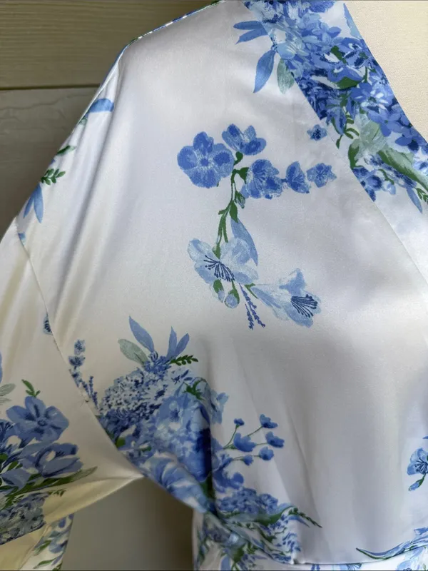 Flora Nikrooz “Sabrina” Floral Print Satin Robe - Image 3