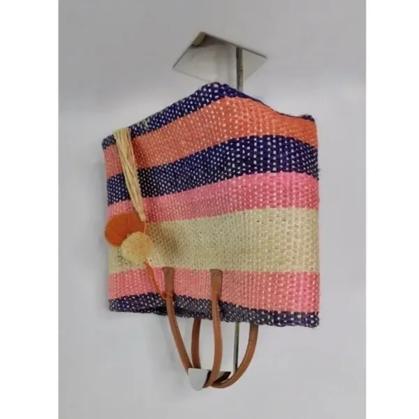 NWT! ANTHROPOLOGIE Pomaria Tassel Tote Straw Colorful Beach Pool Resort Vacation - Image 5