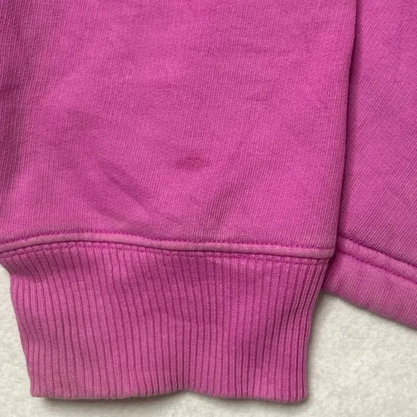 PINK Victoria's Secret Pink Crop 1/4 Zip Sweatshirt Pullover Fleece Small - Image 2