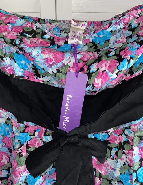 Paradis miss Strapless Floral Ruffle Mini Dress - Image 6