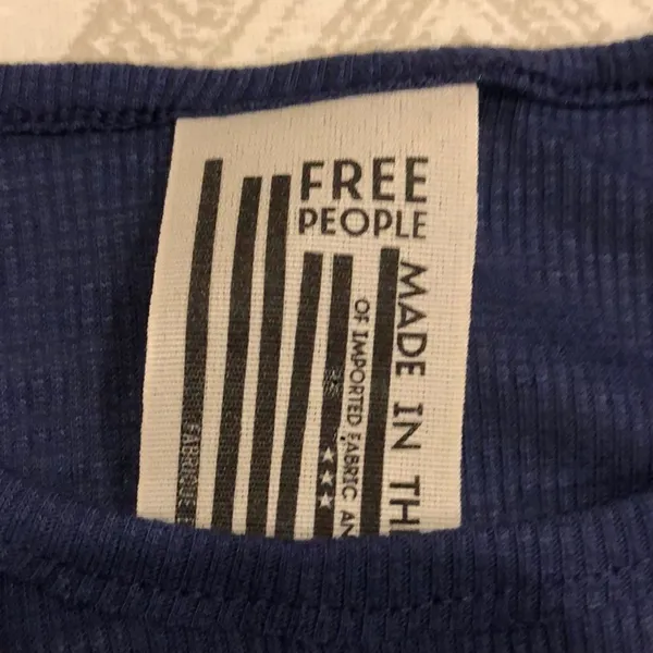Free People Racerback Blue Tanktop - Image 4