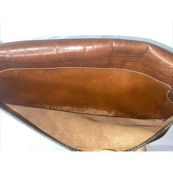 Vintage 90's Brahmin Crossbody Flap Top Purse Womens Tri Color‎ Leather Bag - Image 10