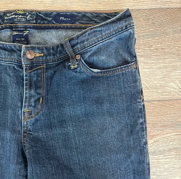 Seven7 Blue Flare Jeans - Image 3
